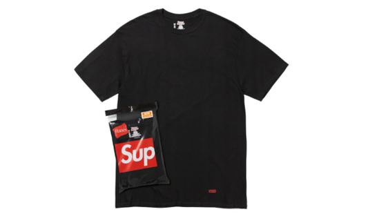 Supreme x Hanes Tagless Tee Black